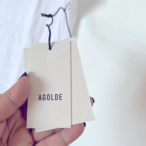 Nwt- Agolde, Women’s Irina Thong Bodysuit in White. Size Xl. - Picture 5 of 11